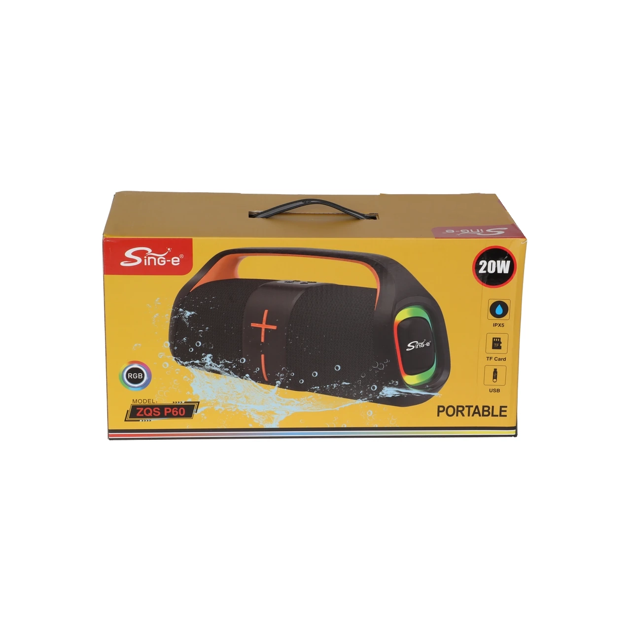 اسپیکر بی سیم Sing-e ضد آب مدل ZQS P60 - مشکی